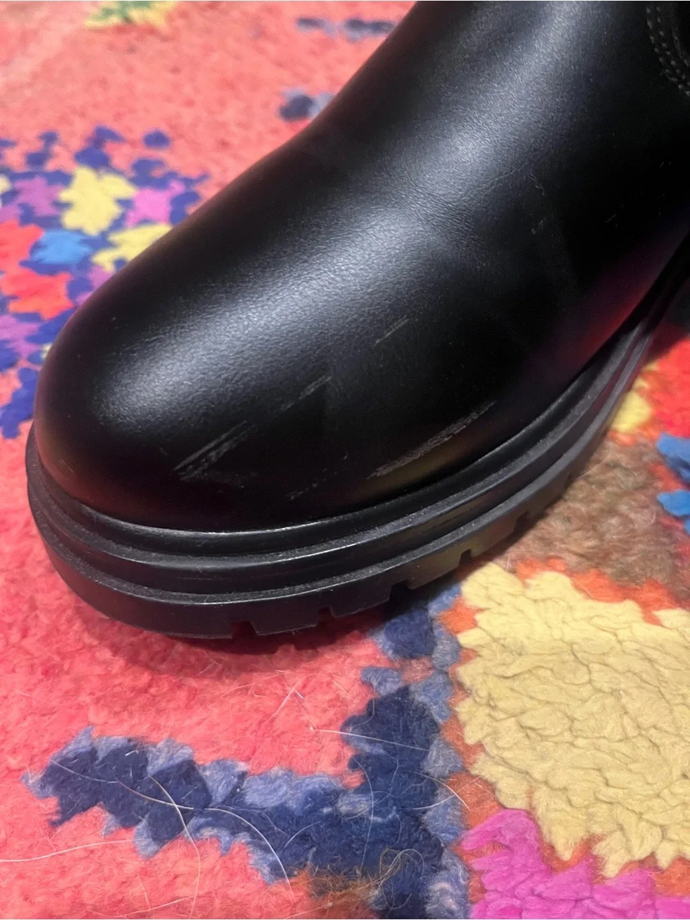 Steve Madden Kids Brendah Black Leather Buckle Ankle Boots with Charm Chain